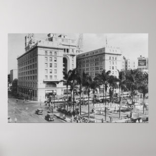 San Diego CA-stad beskådar av anslags- hotell fö Poster