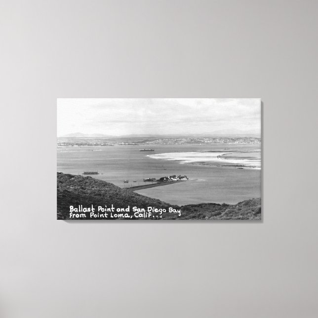 San Diego, CA View of Ballast Point and Bay Canvastryck (Framsida)