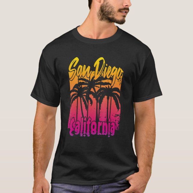 San Diego California 1 T Shirt (Framsida)
