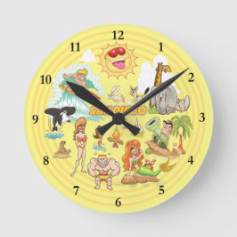 San Diego California Acrylic Clock Rund Klocka