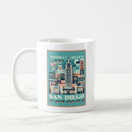 San Diego California Art Deco Kaffemugg
