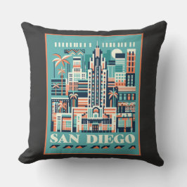 San Diego California Art Deco Kudde