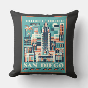 San Diego California Art Deco Kudde