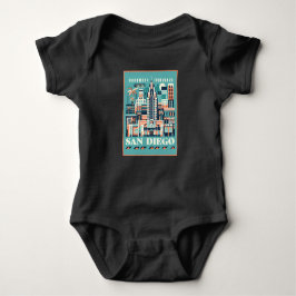 San Diego California Art Deco T Shirt