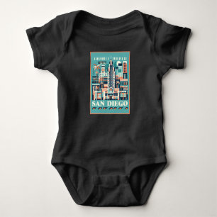 San Diego California Art Deco T Shirt