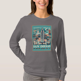 San Diego California Art Deco T Shirt