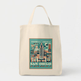 San Diego California Art Deco Tygkasse