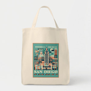 San Diego California Art Deco Tygkasse
