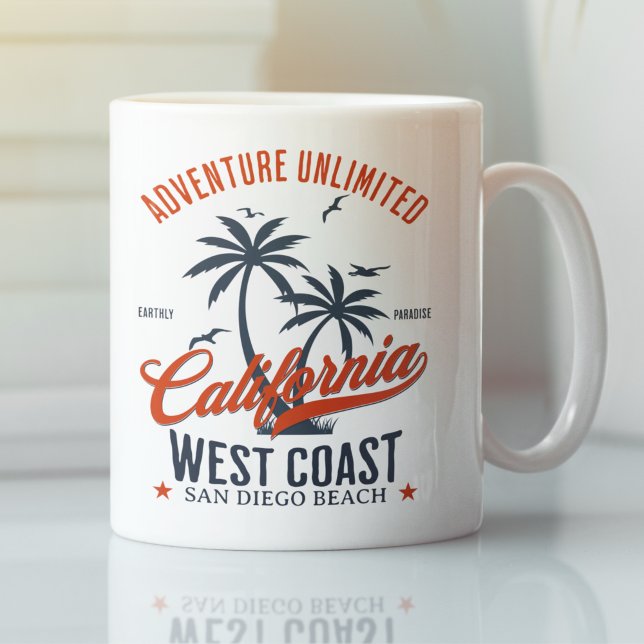 San Diego California Beach Funny San Diego  Kaffemugg (Skapare uppladdad)