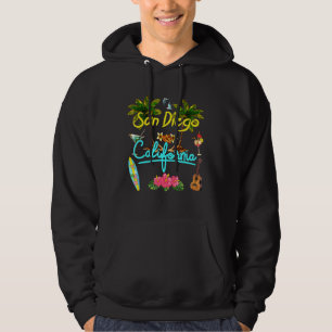 San Diego California Beach Summer Handflatan Sol S Hoodie