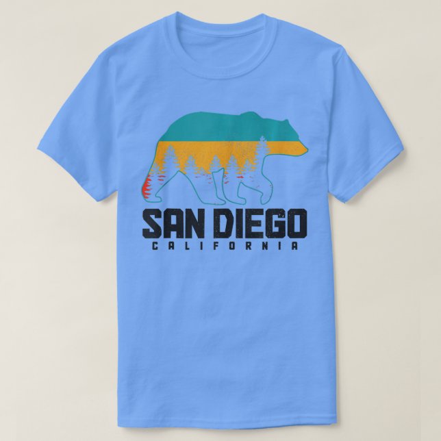 San Diego California Bear Grizzly Pride Outdoor Vi T Shirt (Design framsida)