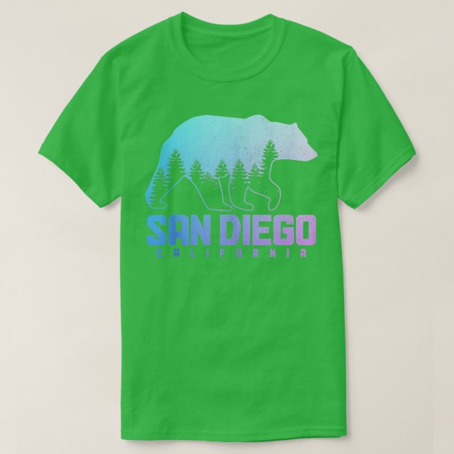 San Diego California Bear Grizzly Pride Outdoor Vi T Shirt (Design framsida)