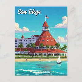 San Diego California Coronado Hotel Vykort