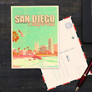 San Diego California Downtown Souvenirs 1950-talet Vykort