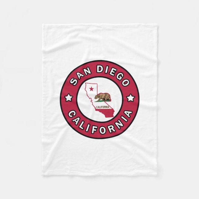 San Diego California Fleecefilt (Framsidan)