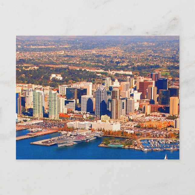 san diego california-flygvyn vykort (Framsida)