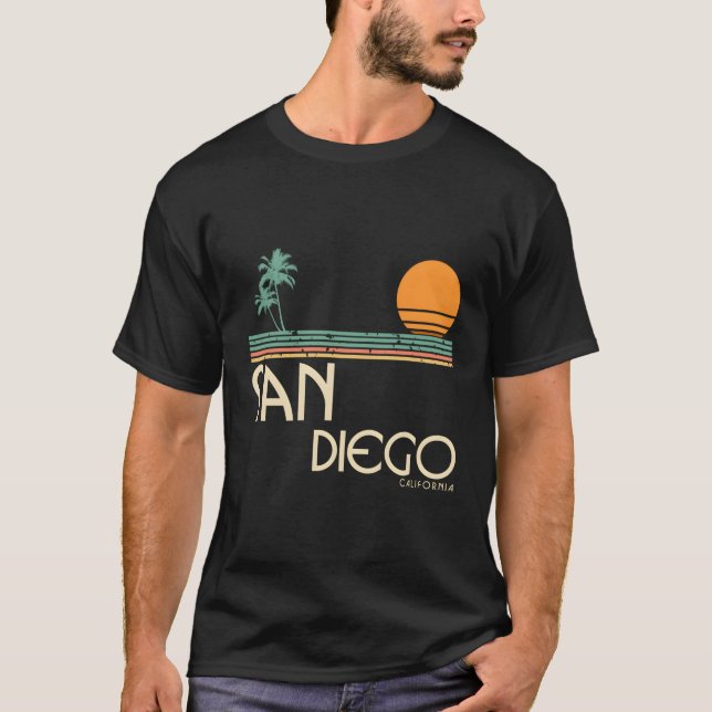 San Diego California Handflatan T Shirt (Framsida)