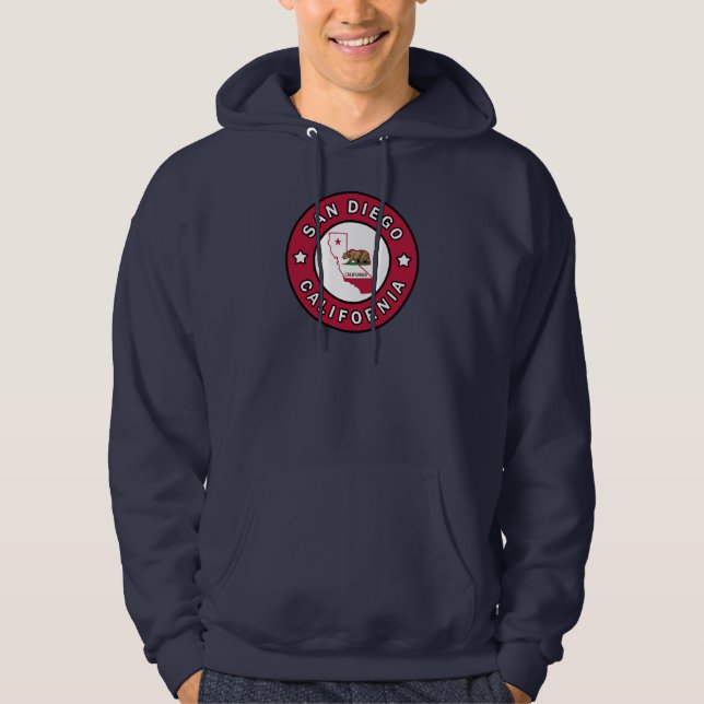 San Diego California Hoodie (Framsida)