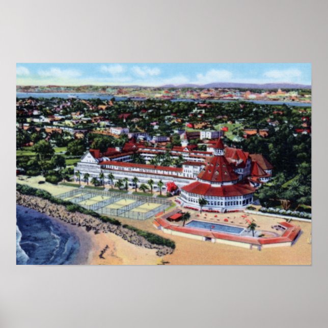 San Diego California Hotel Del Coronado Poster (Framsidan)