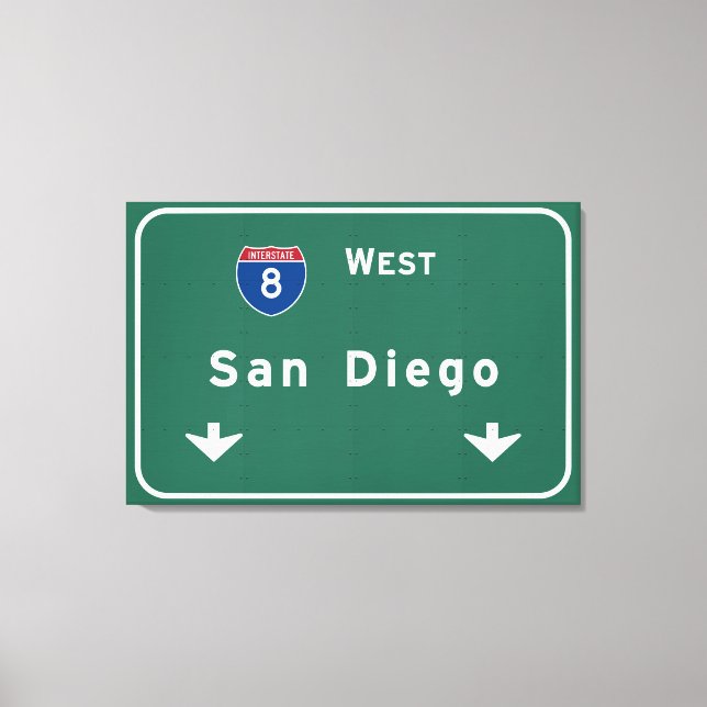 San Diego California Interstate Highway Freeway : Canvastryck (Framsida)