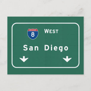 San Diego California Interstate Highway Freeway : Vykort