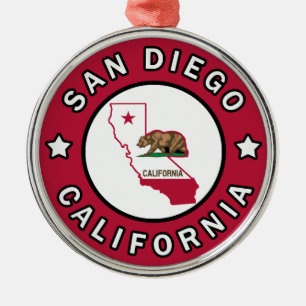 San Diego California Julgransprydnad Metall