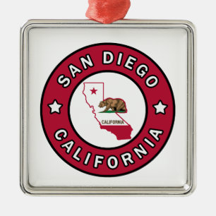 San Diego California Julgransprydnad Metall