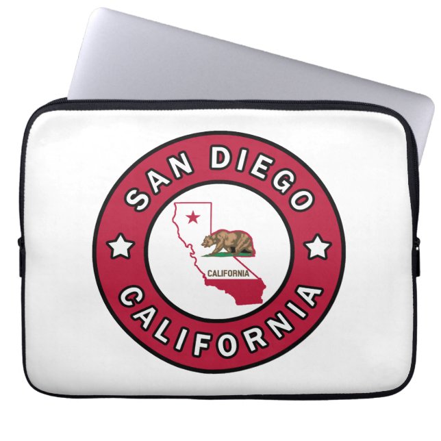 San Diego California Laptop Sleeve (Framsidan)