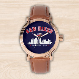 San Diego California Modern Skyline Armbandsur