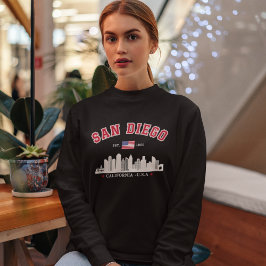 San Diego California Modern Skyline City T Shirt