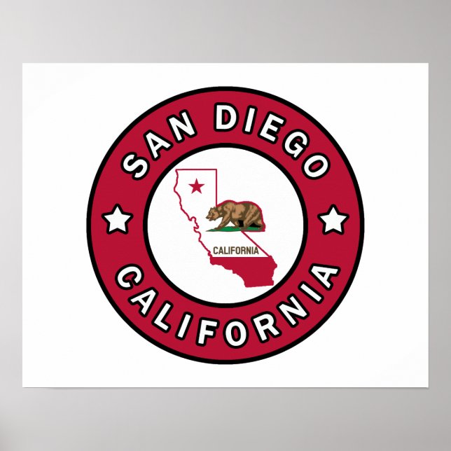 San Diego California Poster (Framsidan)