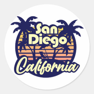 San Diego California Runt Klistermärke