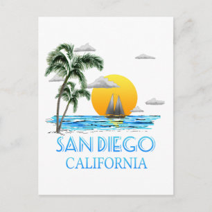 San Diego California Segling Vykort