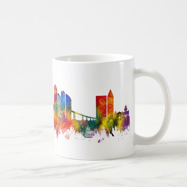 San Diego California Siluett Kaffemugg (Höger)