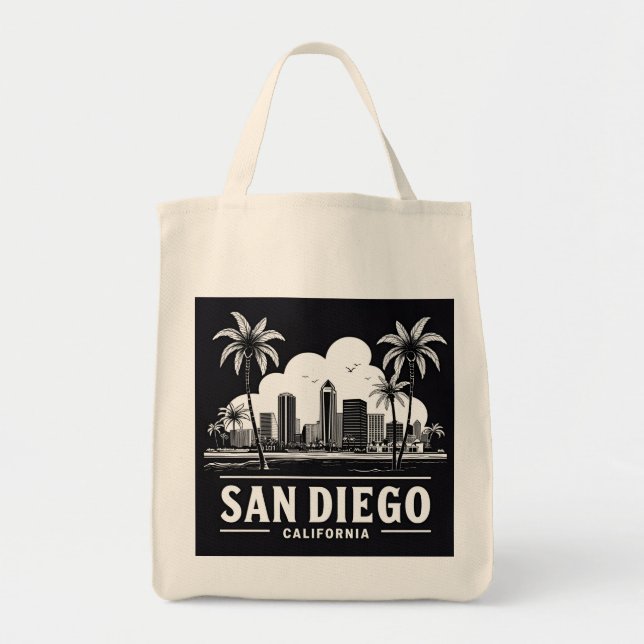 San Diego California Siluett Tygkasse (Framsidan)