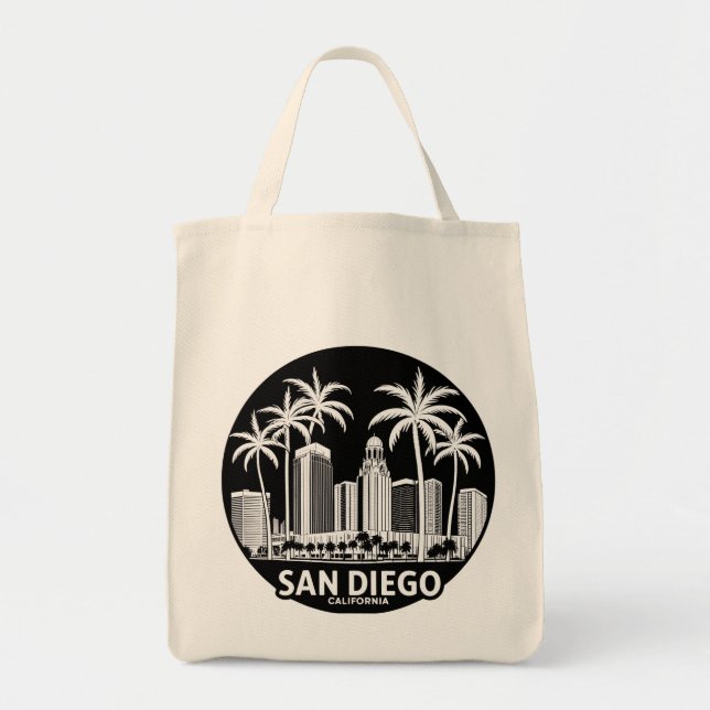 San Diego California Siluett Tygkasse (Framsidan)