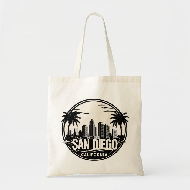San Diego California Siluett Tygkasse (Framsidan)