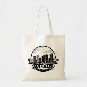 San Diego California Siluett Tygkasse
