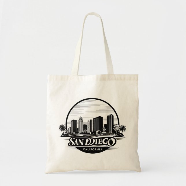 San Diego California Siluett Tygkasse (Framsidan)