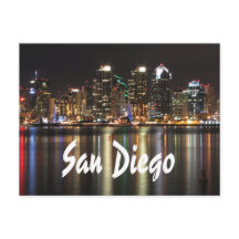 San Diego California Skyline i Night