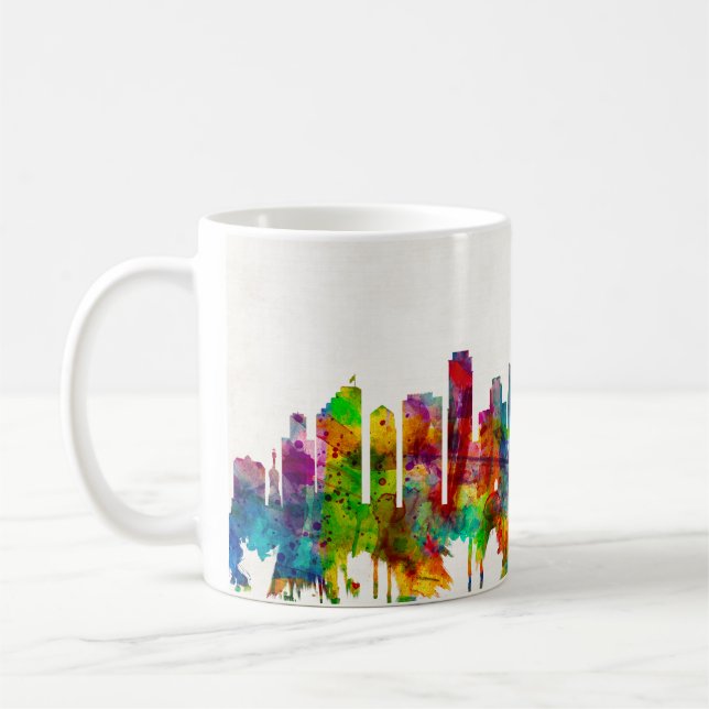 San Diego California Skyline Kaffemugg (Vänster)