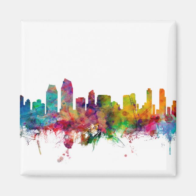 San Diego California Skyline Magnet (Framsidan)