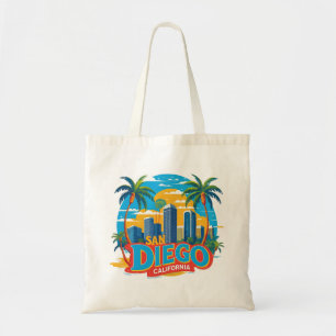 San Diego California Skyline-Modern Cityscape Art Tygkasse