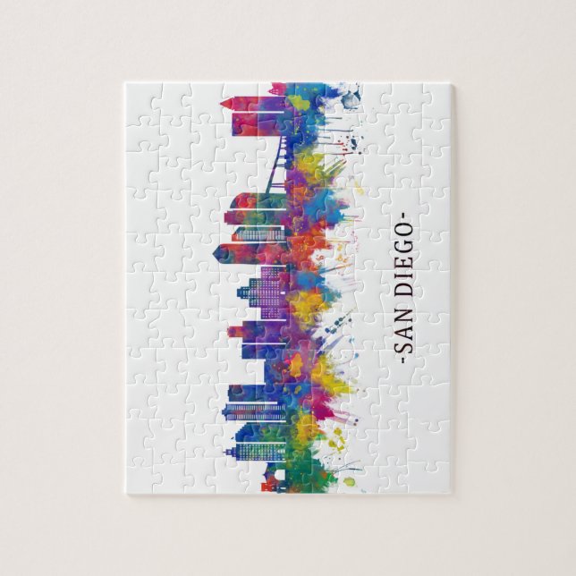 San Diego California Skyline Pussel (Vertikal)