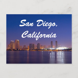 San Diego California Skyline Sunrise Vykort