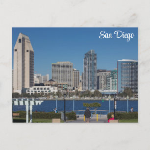 San Diego California Skyline Travel Photo Vykort