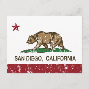 San Diego California statlig flagga Vykort