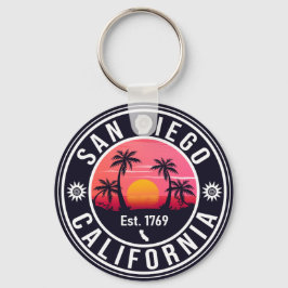 San Diego California Sunset Vacation Souvenirs 60 Nyckelring
