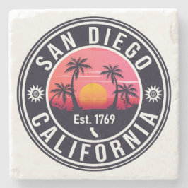 San Diego California Sunset Vacation Souvenirs 60 Stenunderlägg