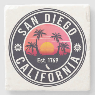San Diego California Sunset Vacation Souvenirs 60 Stenunderlägg